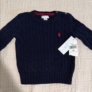 Ralph Lauren Dark Blue Cable Knit Sweater